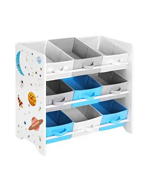 Vezi acum Raft pentru jucarii si carti, 9 cutii detasabile, Model Phoenix, Multicolor, 62x29x60 cm