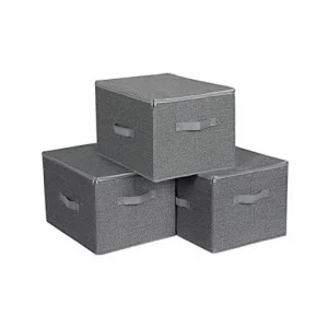 Noutate Cutii pliabile pentru depozitare, Songmics, Gri, RYZB03G, 40 x 30 x 25 cm