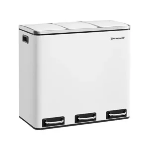 Cos pentru reciclare, 3 x 18L, Soft-Close, Alb, LTB54WT, 61 x 31 x 56 cm Reducere extra