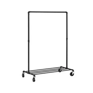 Livrare rapidă Suport pentru umerase mobil, Songmics, HSR61BK, Negru, 163 x 100 x 49 cm