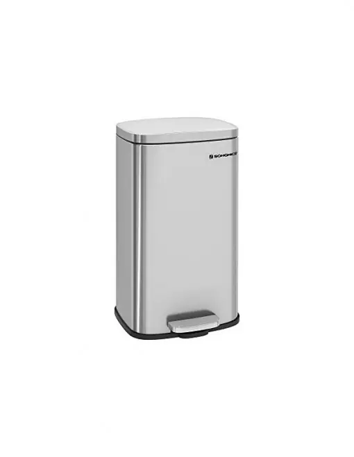 Nu rata Cos de gunoi pentru bucatarie, Songmics, 30L, Soft Close, Silver
