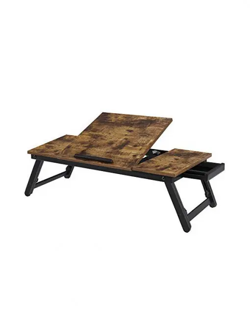 Nu rata Masuta pentru Laptop Songmics, model Major, 71x23x35 cm, Maro Rustic/Negru