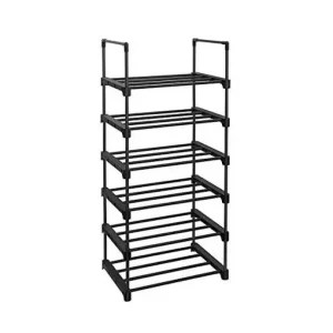 Raft pentru pantofi Model Leona, Negru, 45x30x106 cm Preț redus