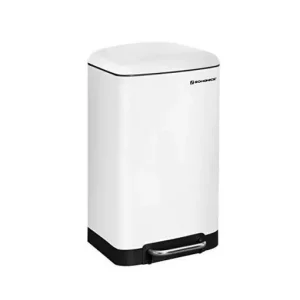 Retur ușor Cos de reciclare, Songmics, 30L, LTB01W, Soft Close, Alb