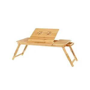 Masuta pentru Laptop Songmics, model Tessa, 72x35x29 cm, Bambus Expediere rapidă