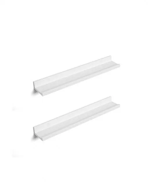 Livrare rapidă Set 2 Polițe suspendate Model Dakota, Alb, 60x10 cm