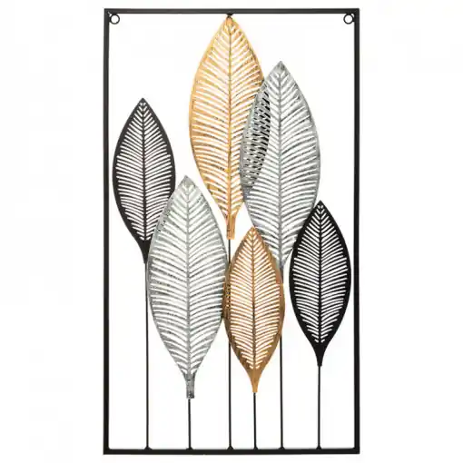 Decoratiune pentru perete Roisin 14685 Negru/Maro/Gri 37,5x2,5x64,5cm Preț redus
