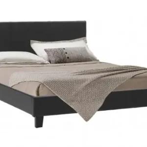 Preț mic Pat dublu 150x200 cm Nevil 144 Negru Mat