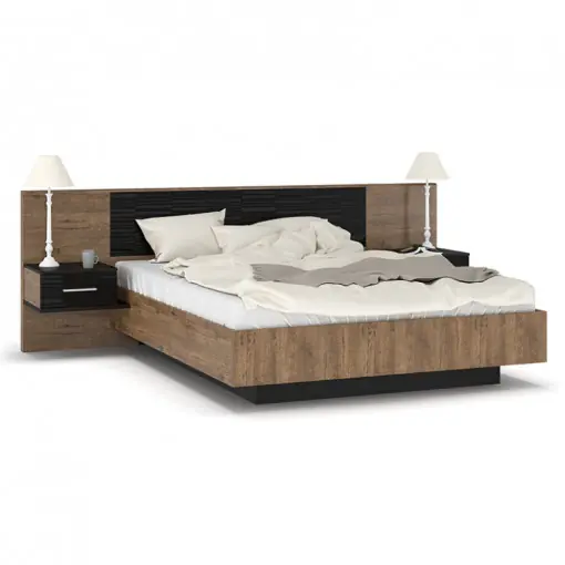 Retur gratuit Pat dublu 160x200 cm Romilly 14381 Nuc lucios