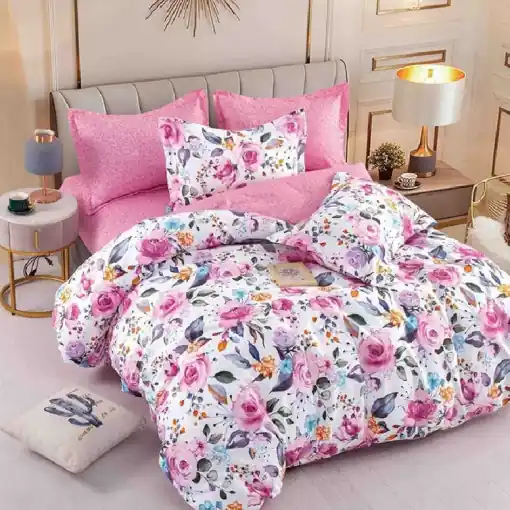 Retur ușor Lenjerie cu Elastic 180x200 Cassey, 6 Piese (Finet)