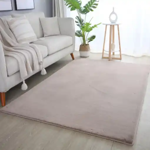 Covor Pouffy V1 Bej 200 x 290cm Lichidare de stoc