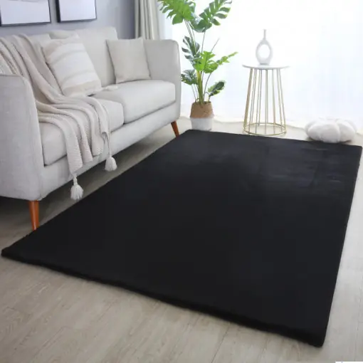 Lichidare de stoc Covor Pouffy V1 Negru 200 x 290cm