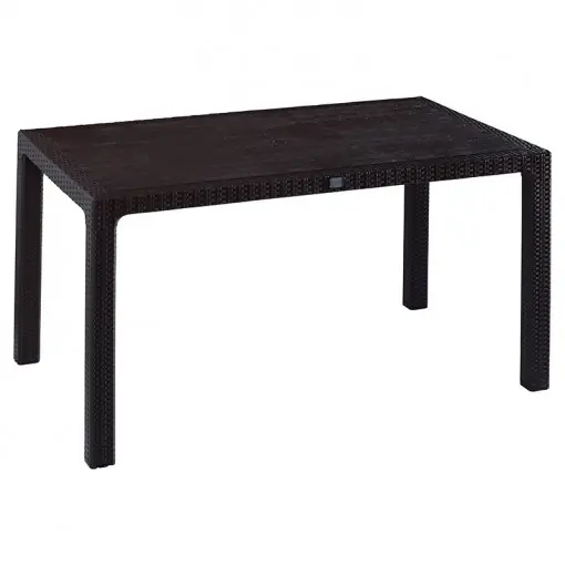 Reducere specială Masa exterior Explore cu protectie UV plastic culoare maro 150x90x73.5cm
