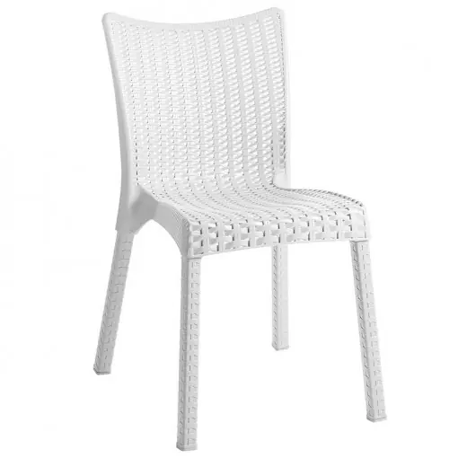 Scaun exterior Confident plastic culoare alba Cel mai bun preț