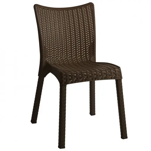 Lichidare de stoc Scaun exterior Confident plastic culoare maro inchis