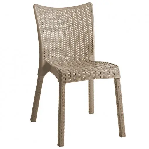 Scaun exterior Confident plastic culoare cappuccino Reducere