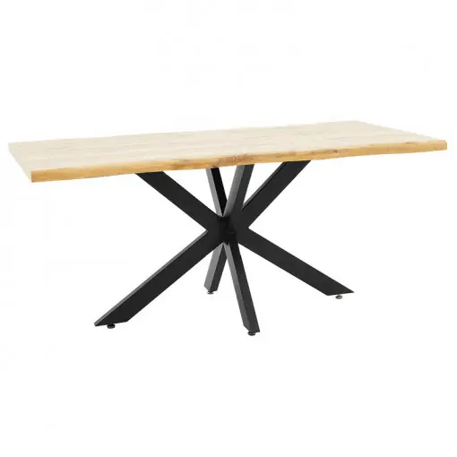 Ofertă de sezon Masa Model Zaiden, 180x90x75 cm, Negru/Stejar sonoma