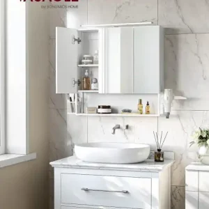 Dulap de depozitare pentru lavoar, Vasagle, Alb, 70x16x70 cm Bestseller