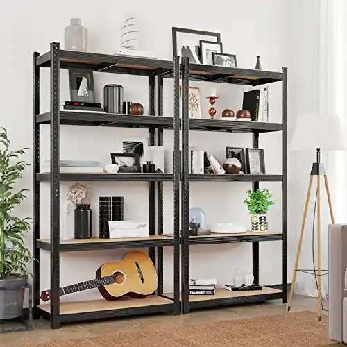 Set 2 Rafturi Metalice Model Frankie, Negru, 200x100x50 cm Reducere
