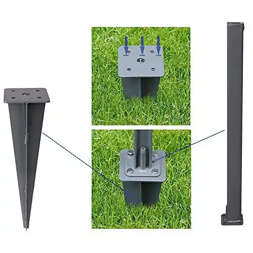 Ieftin Tarus metal, Songmics, Gri, 46x11.5x11.5 cm