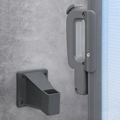 Retur gratuit Suport de perete pentru fixarea jaluzelelor, Songmics, Gri, 13x8.2x9.2 cm