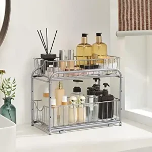 Organizator bucatarie, Songmics, Argintiu, 36x21x25.5-31.5 cm Bestseller