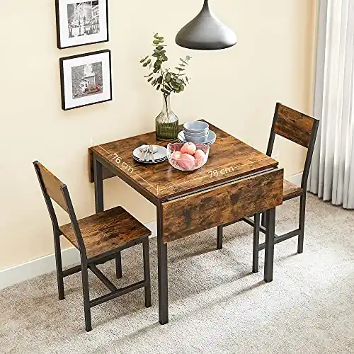 Preț mic Masa Extensibila Model Terrance, 78-120x84.5x75 cm, Maro rustic/Negru