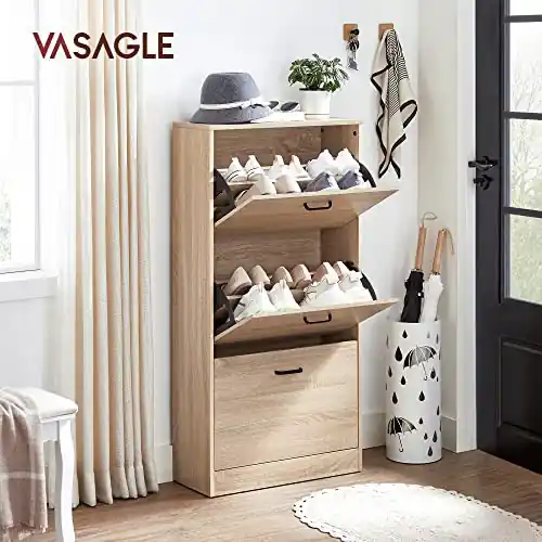 Promoție Pantofar, Vasagle, Natural, 120x60x24 cm