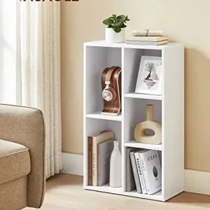 Biblioteca Vasagle, Model Rayna, 80x50x24 cm, Alb Ofertă specială