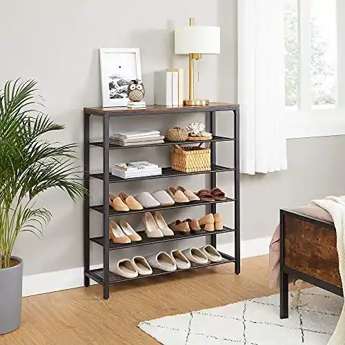 Suport pantofi Model Kole, Negru, 100x30x110 cm Lichidare de stoc
