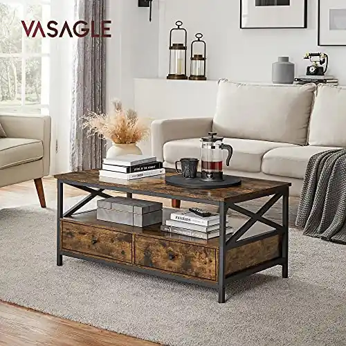 Preț promoțional Masuta de Cafea Model Paisleigh, 100x55x45 cm, Negru