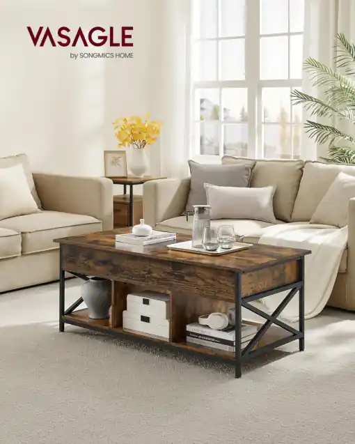 Ofertă Masuta de Cafea Model Kyra, 120×59.9×49.4 cm, Maro/Negru