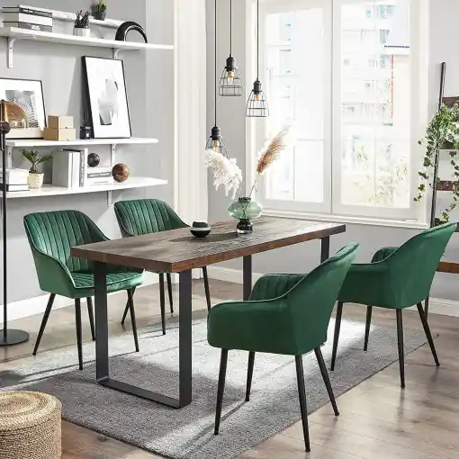 Scaun Model Dixon, Verde, 62.65x60x85 cm Ofertă de sezon