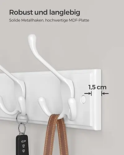 Cuier Model Mayo, Alb, 40x11x7 cm Cumpără online