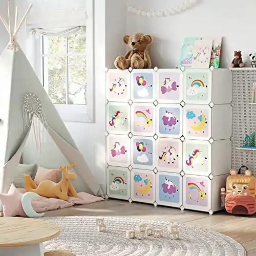 Calitate înaltă Sistem de depozitare modular, 16 cuburi Model Virginia, Multicolor, 123x31x123 cm