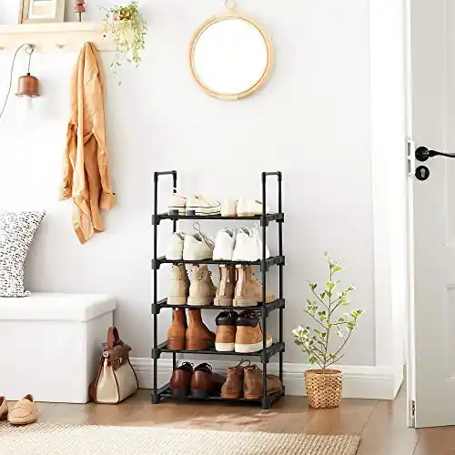 Disponibil imediat Pantofar, Songmics, Negru, 45x30x89 cm