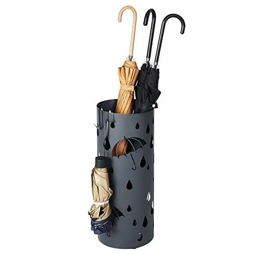Suport pentru umbrele, Songmics, Gri, 19.5x19.5x49 cm Ofertă specială