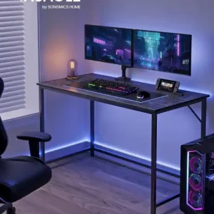 Birou Gaming Vasagle, model Miriam, 120x60X75 cm, Negru Cumpărături sigure