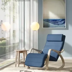 Scaun balansoar, Songmics, Albastru, 121.5x67x84 cm Calitate înaltă