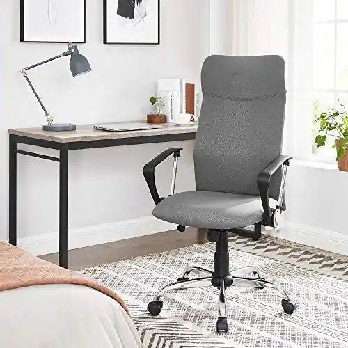 Scaun de birou, Songmics, Gri, 63x63x(110-120) cm Popular