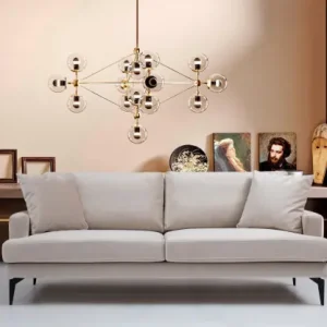 Preț promoțional Canapea 2 locuri Leyla Gri deschis 180x63 cm