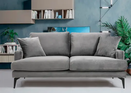 Canapea 2 locuri Leyla Antracit 180x63 cm Discount