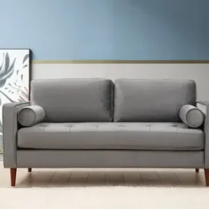 Canapea 2 locuri Jaber Gri 178x80 cm Promoție