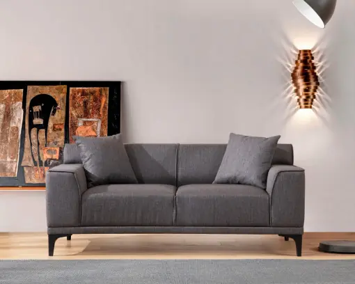 Canapea 2 locuri Barad Antracit 166x55 cm Chilipir