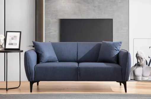 Canapea 2 locuri Naura Bleumarin 185x55 cm Expediere rapidă