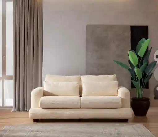 Retur ușor Canapea 2 locuri Lamia Crem 205x85 cm