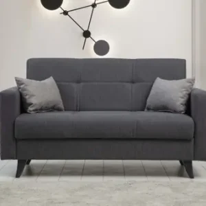 Nu rata Canapea extensibila 2 locuri Nabulsi Gri inchis 127x46 cm