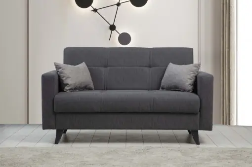 Nu rata Canapea extensibila 2 locuri Nabulsi Gri inchis 127x46 cm