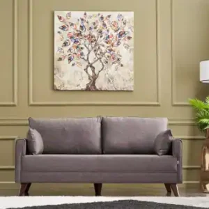 Canapea 2 locuri Safa Gri 179x50 cm Popular