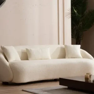 Canapea 3 locuri Salia Bej 235x79 cm Premium